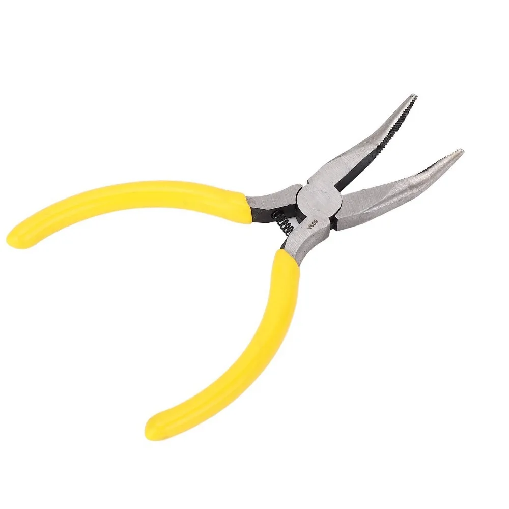 High Carbon Steel Needle Nose Pliers Rustproof Skid Resistant Craft Pliers Ergonomic Rubber Handle Precision Tool Hobby Projects