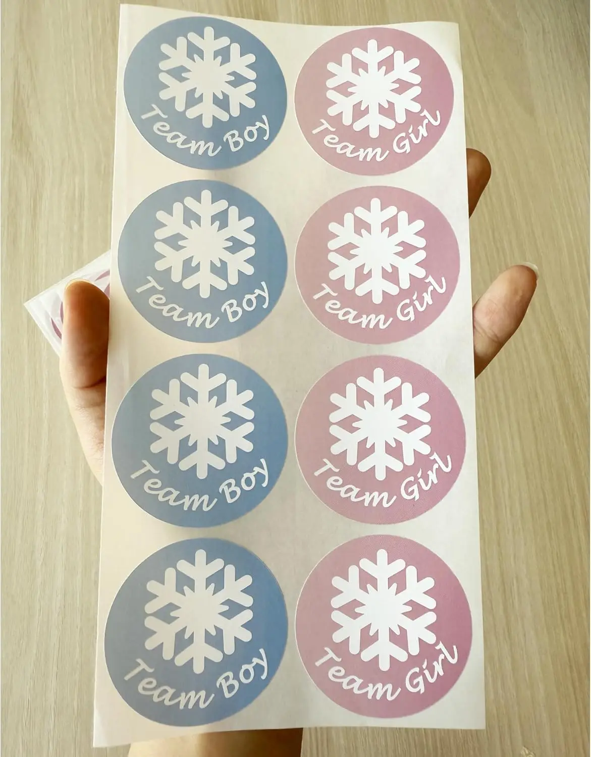 120 Pcs Pink or Blue Gender Reveal Party Stickers 2 Inch