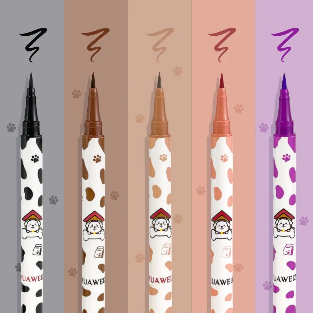 Płynny eyeliner z nadrukiem psa ołówek zwierzęca łapa wodoodporny ultracienki eyeliner długopis żelowy naturalne bardzo cienkie narzędzia do makijażu kobieta/dziewczyny