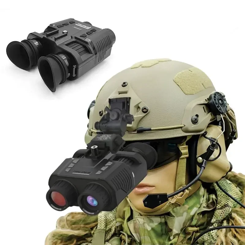 NV8000 4K Head-mounted Night Vision Goggles, Dual 3D Screens, For Hunting, Also A High-def Scope.