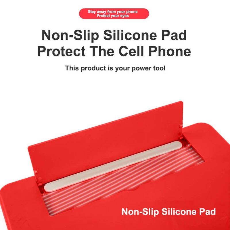 3D 휴대폰 화면 돋보기, HD 비디오 앰프 스탠드, 접이식 휴대폰 데스크탑 브래킷, 영화 게임 앰프용, 10/12 인치