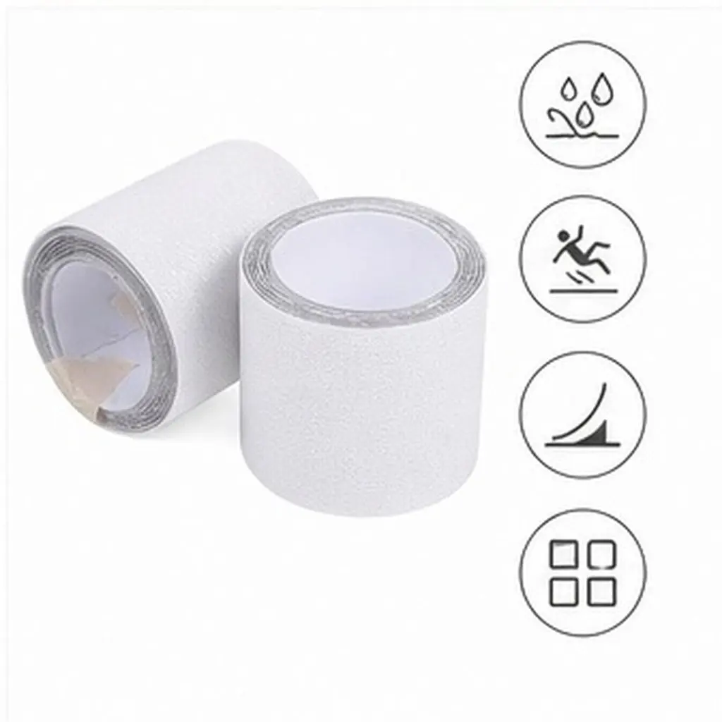Anti-Slip Stickers for Floors, Stairs, Bathtub, Shower, Kitchen & Bathroom – 2pcs Long-Lasting Safety Tape
