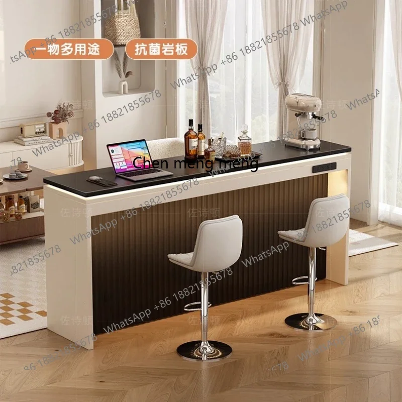 A139 Light luxury sofa back bar table household living room rock slab partition small apartment island table backrest cabinet