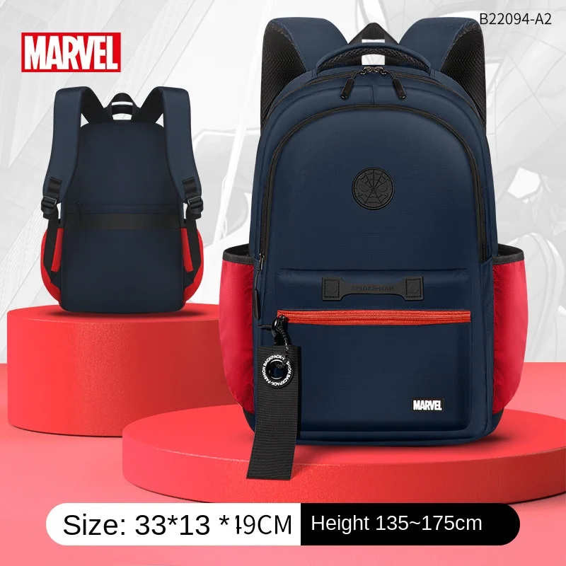 Marvel Leisure Boy School Bag Middle High Student Shoulder Orthopedic Backpack Spider Iron Man Large Capacity Light Mochilas