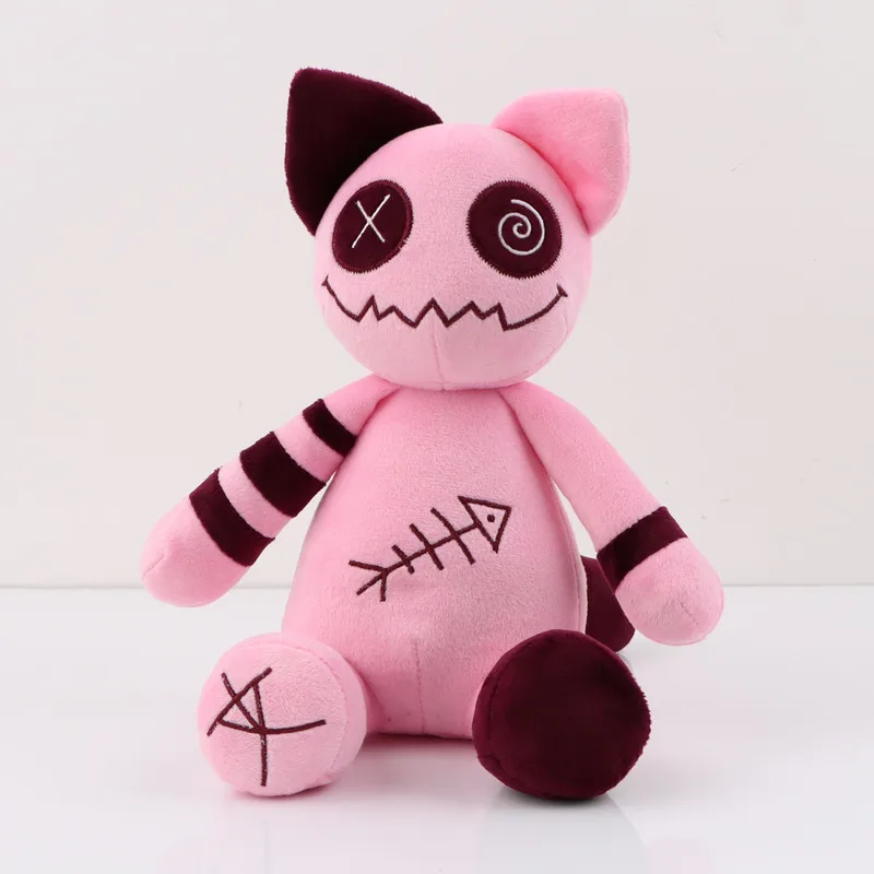 

Zombie Cat Plush Toy Devil Lucky Fortune Cat Pulla Bear Sitting Pose Soft Stuffed Animal Doll Bizarre Kawaii Gift for Fans