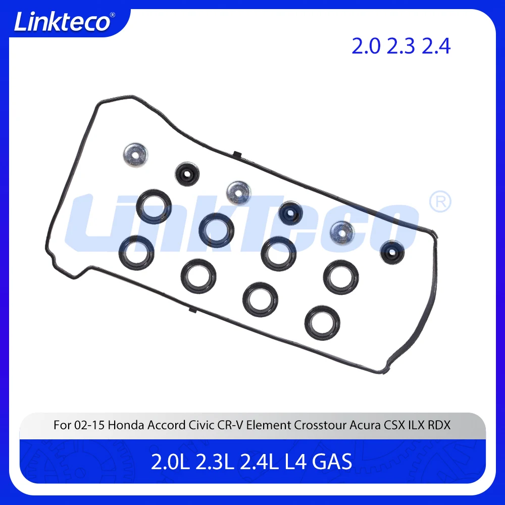 

Комплект прокладок крышки клапана двигателя подходит для 2,0 2,3 2,4 л для Honda Accord Civic CR-V Element Crosstour Acura CSX ILX RDX 2,0 л 2,3 л 2,4 л