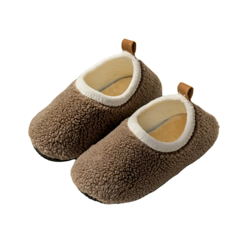 Kids Home Slippers Indoor Soft Sole Anti Slip Children Flats Comfort Warm Cotton Shoes Boys Girls Lightweight Floor Shoes 슬리퍼