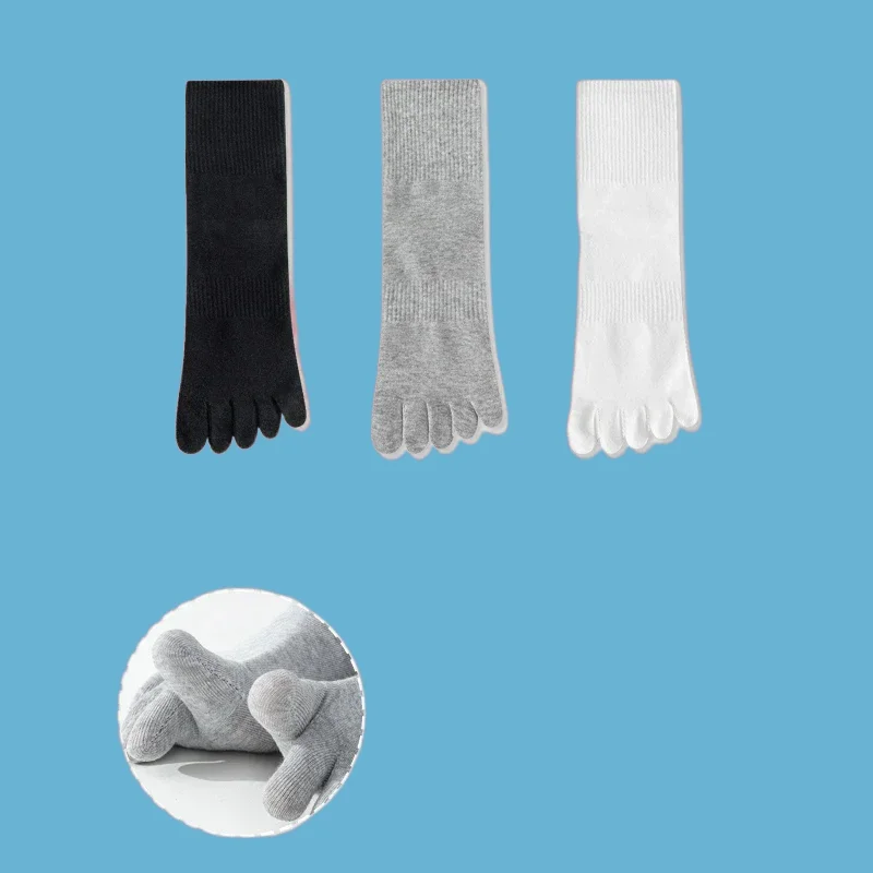 Chaussettes respirantes à cinq doigts pour hommes, chaussettes Parker non aldes, doigts dans, salle de sport, sport, équipage, haute qualité, nouveau, 3/6 paires