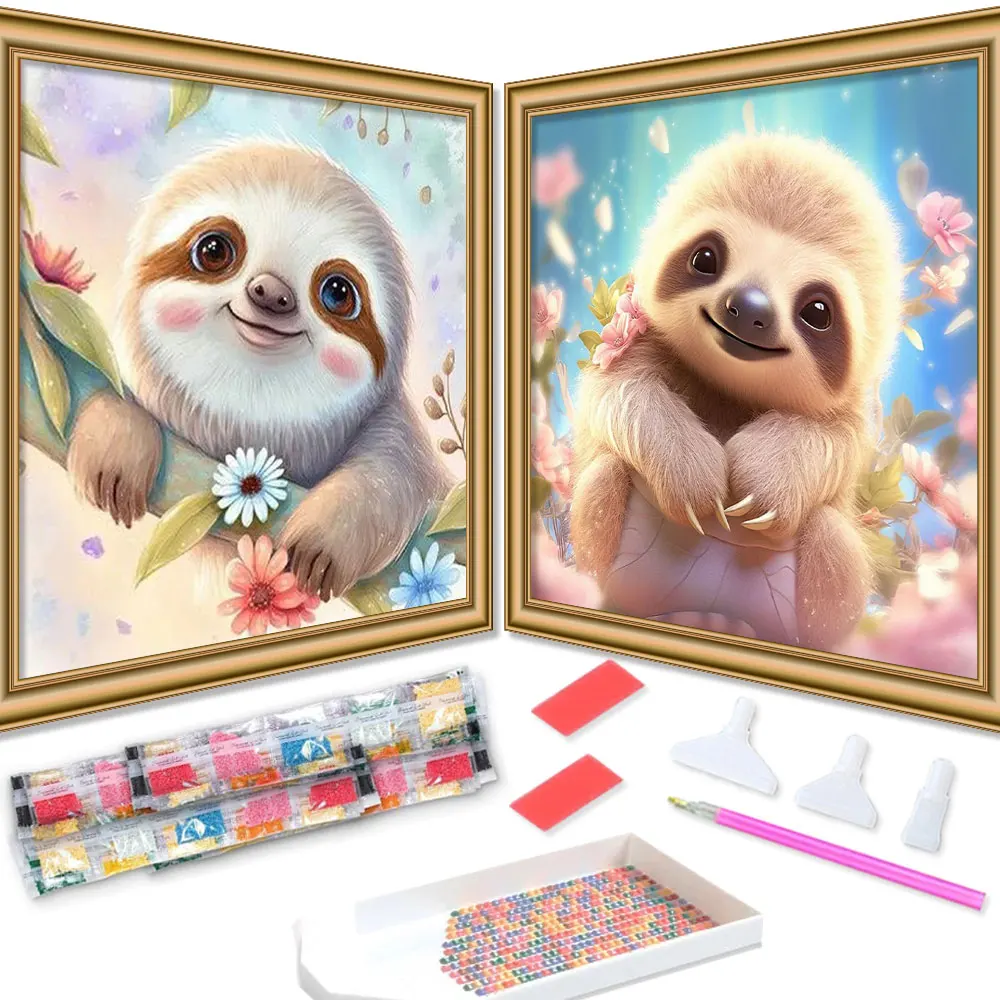 Diamond Embroidery Cute Sloth Full Diamond Painting 5D Cartoon Animals Cross Stitch Kits Diamond Mosaic Wall Decoration Art