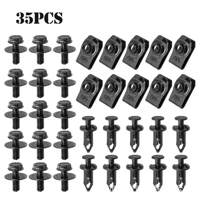 Karosserie-Schrauben U-Nieten-Clips Befestigungselemente Metallschrauben Stoßstangen-Kotflügel-Halterungen Nieten-Clips M6 Motorabdeckung – Detail 9