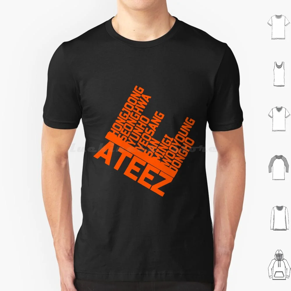 Best Seller Logo T Shirt Cotton Men Women DIY Print Ateez Hongjoom Seonghwa Yunho Yeosang San Mingi Wooyoung Jongho K Pop Say