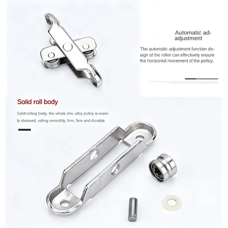 【BA】Heavy Duty Zinc Alloy Double Window Rollers Smooth Sliding Silent For Plastic Steel Door Window Replacement