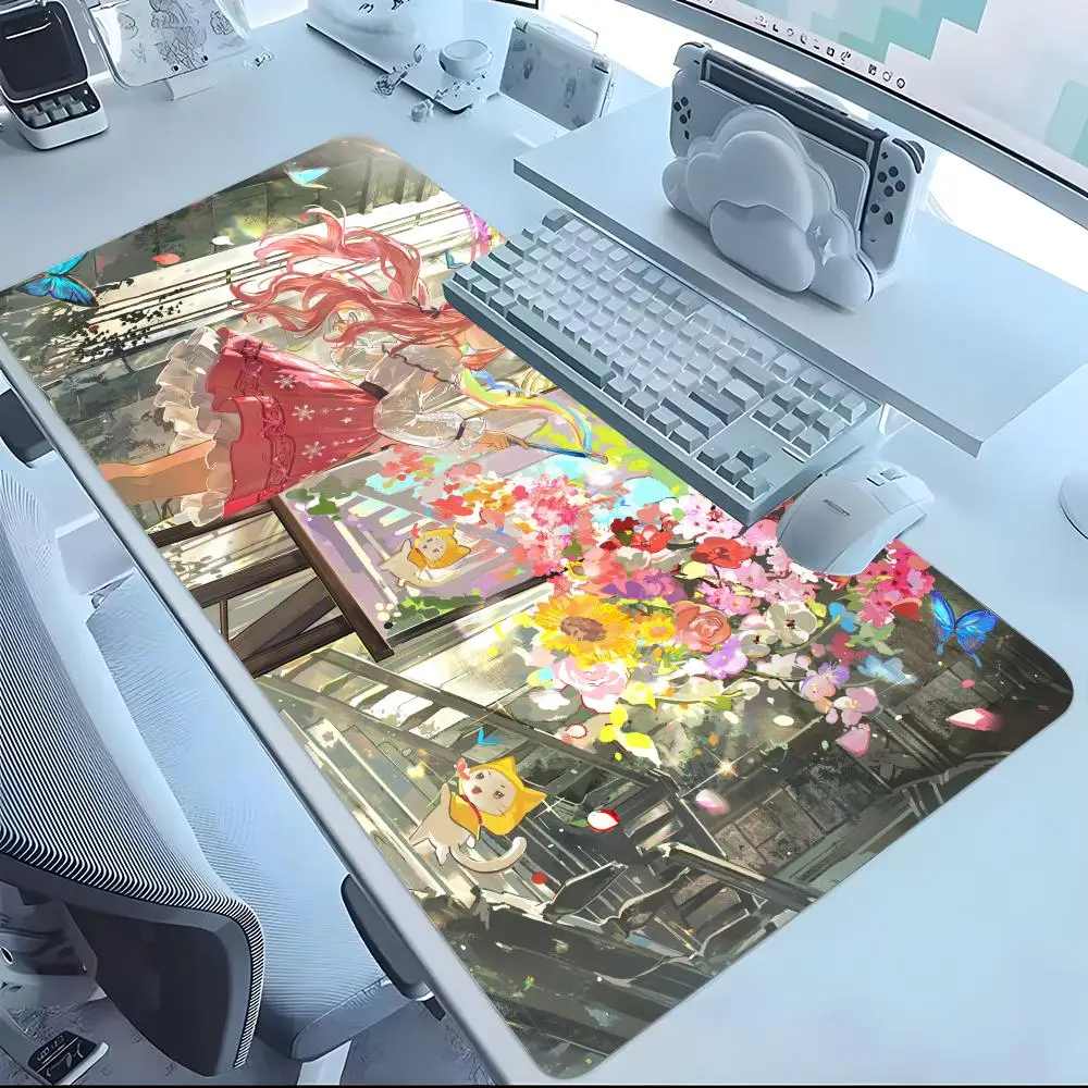 

Infinity Nikki Mouse Pad Mousepad Laptop Office Deskmat Large Black Gamer Non-slip Keyboard Rubber Mause Pad