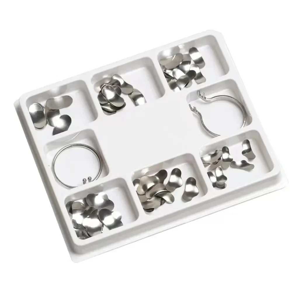 5 Box Dental Matrix Band System Dental Sectional Contoured Matrices Metal Full Kit Dentistry Ring Spring Clip Dentist Tools