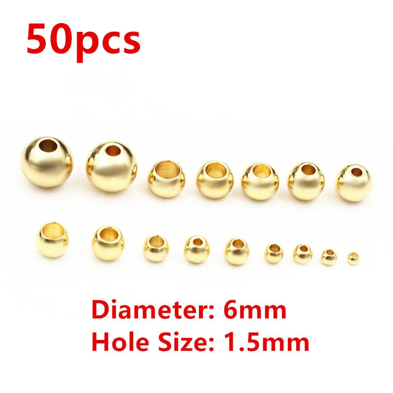 6x1.5mm gold 50pcs