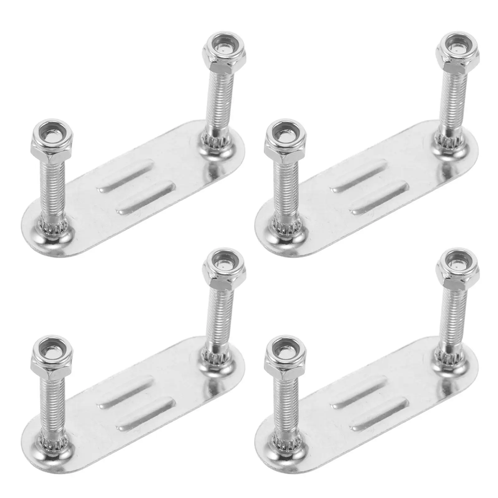 

4Pcs Roller Skate Bracket Plate Shock Absorption Reinforced Metal Quad Skate Base Replacement Installation Hardware for Indoor