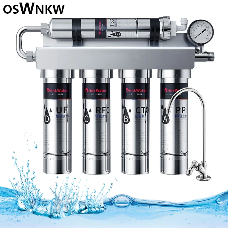 Water Filtration Tap Water Filter Purifier Stainless Steel Filter Water Purifier Direct Drinking Whole House Purification