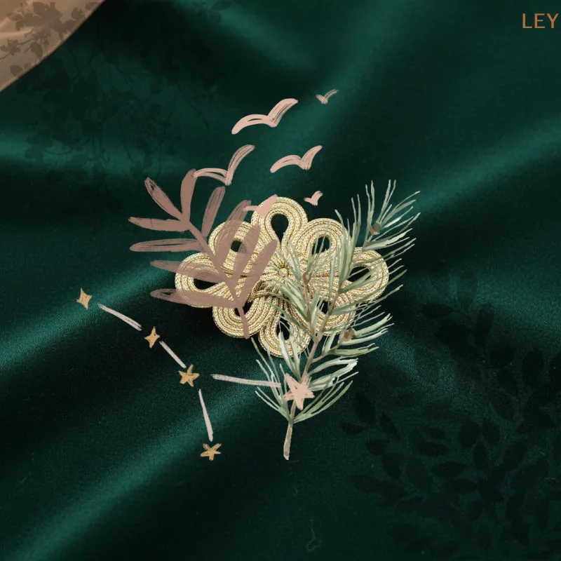 

Vintage Chinese Knot Buttons: Gold Lace Trim Clasps Cheongsam Decor Dance Dress DIY Sewing