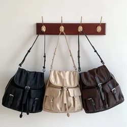 2024 niche design shoulder bag, high-end sense, large capacity Korean version, summer multi pocket, high-end sense nylon bag