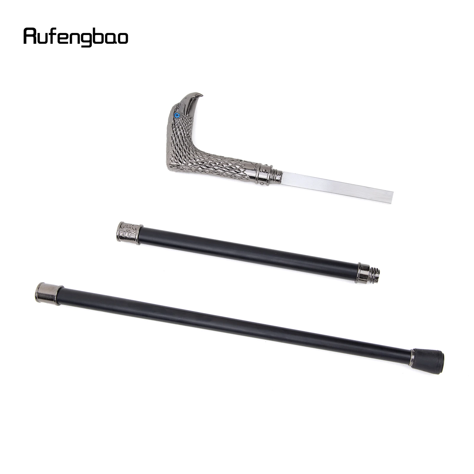 Blue Eye Eagle เดิน Stick ที่ซ่อนอยู่แผ่น Self Defense แฟชั่น Cane แผ่นคอสเพลย์ Crosier Stick 93ซม.