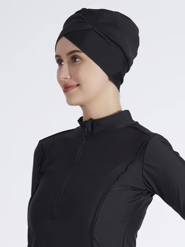 New Sporty Plain Muslim Instant Turban Hijabs Women For Swim Islamic Bandana Bonnet India Hats Female Headwrap Turbante Mujer