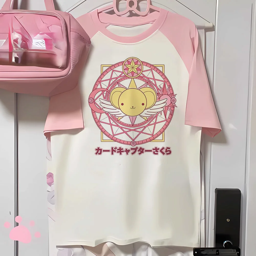 Sakura Card Captor t shirt femme baddie summer cheap Retro graphic top tees anime jojifuku harajuku cutecore japanese