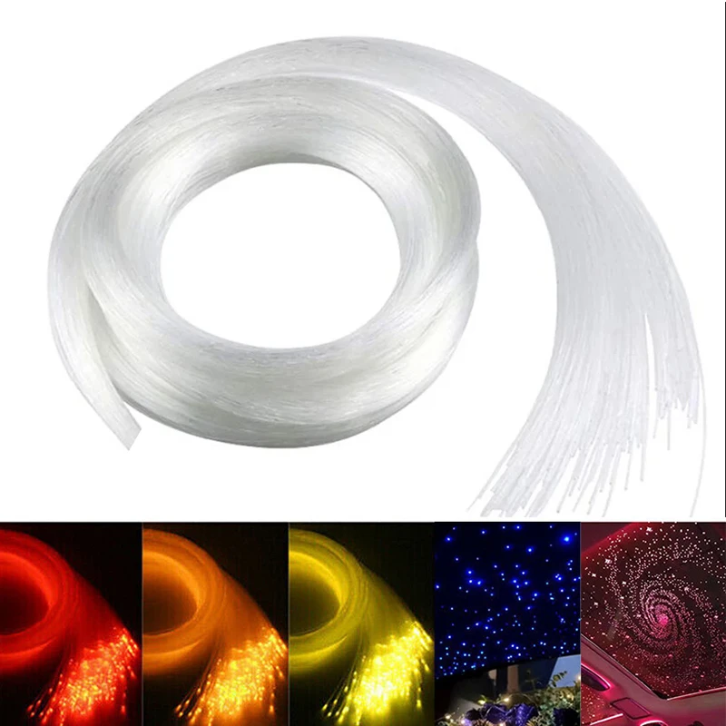 

End Glow Fiber Optic Light 2～4 Meter 0.75mm Optical Fiber Cable for all kind LED Light Engine DIY Starry Sky Decorative Home