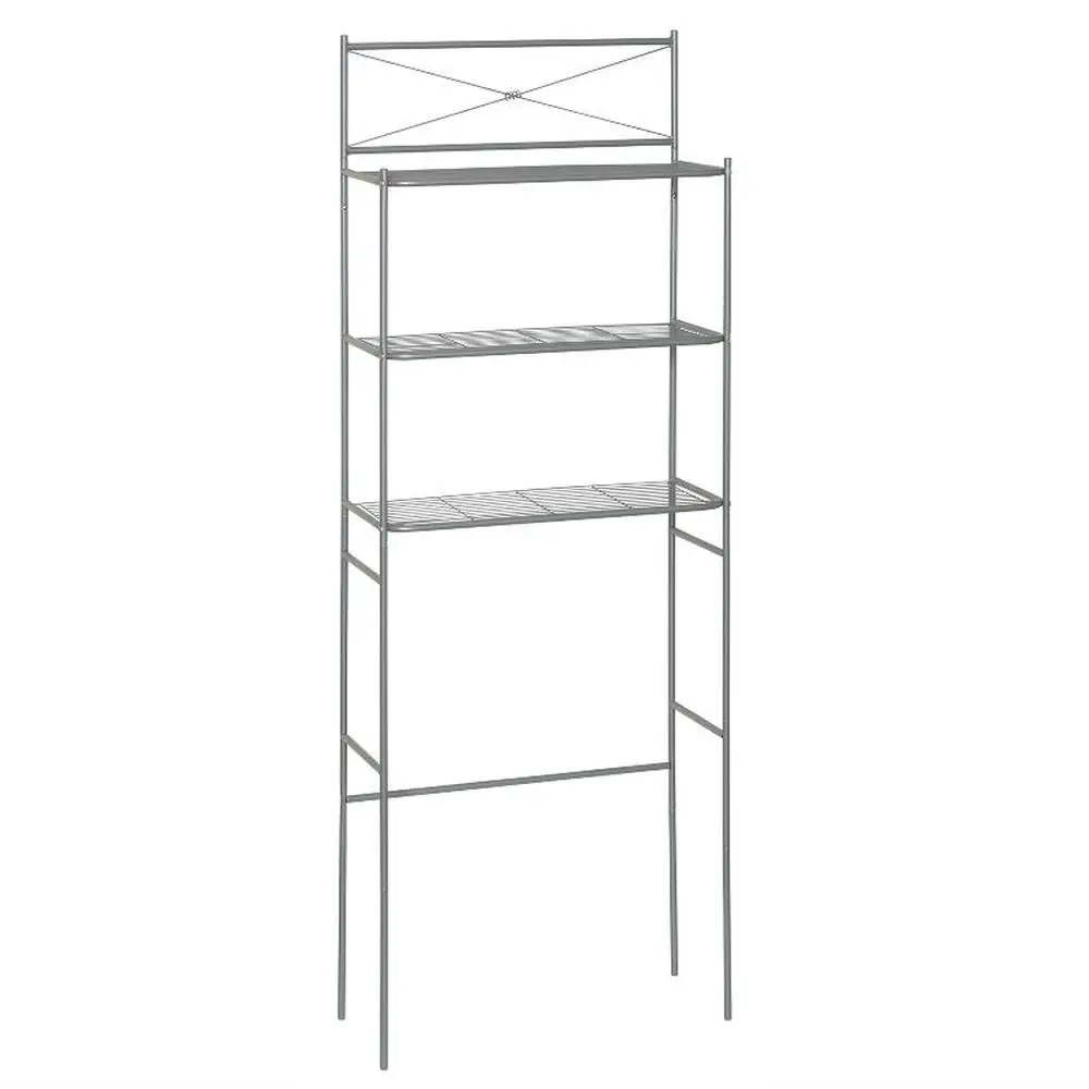 

3-Shelf Steel Bathroom Spacesaver Etagere with Rust-Resistant Brushed Nickel Finish Easy to Assemble and Install Ideal Limited