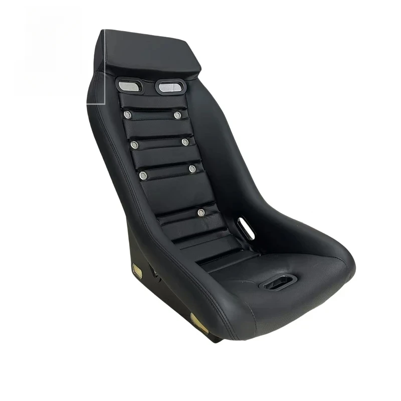 

Черные сиденья из ПВХ-кожи с возможностью индивидуальной окраски, классические автомобильные сиденья из стекловолокна, модифицированные автомобильные сиденья