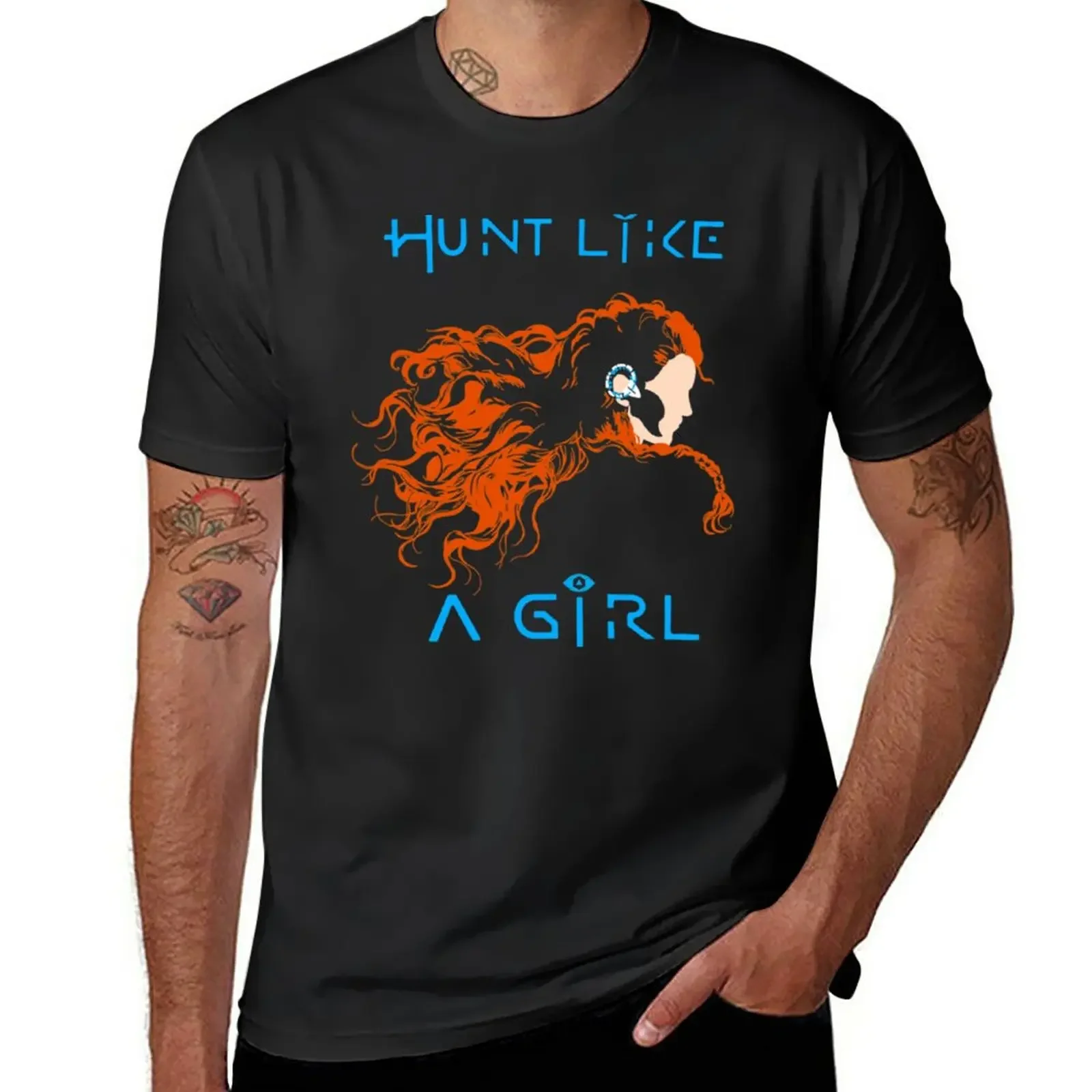 

Aloy - Hunt like a girl T-Shirt heavyweights korean fashion t shirt for men