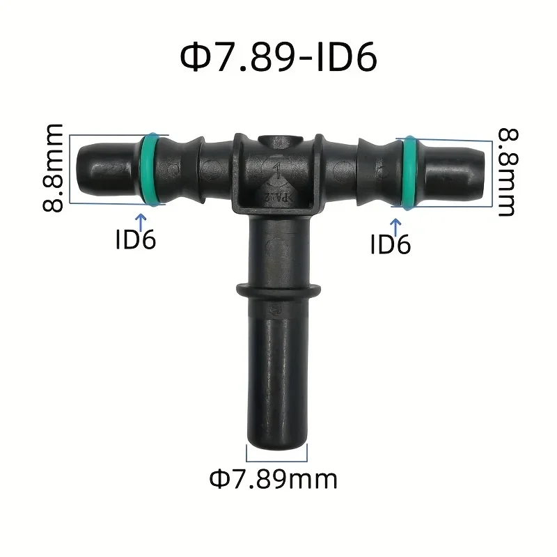 7.89 7.95 ID6 Stecker-Endstück Kraftstoffleitung Schnellkupplung Kunststoff 7.89mm Stecker-Verbindungsstücke für Benzin und Diesel 2 Stück – Detail 3