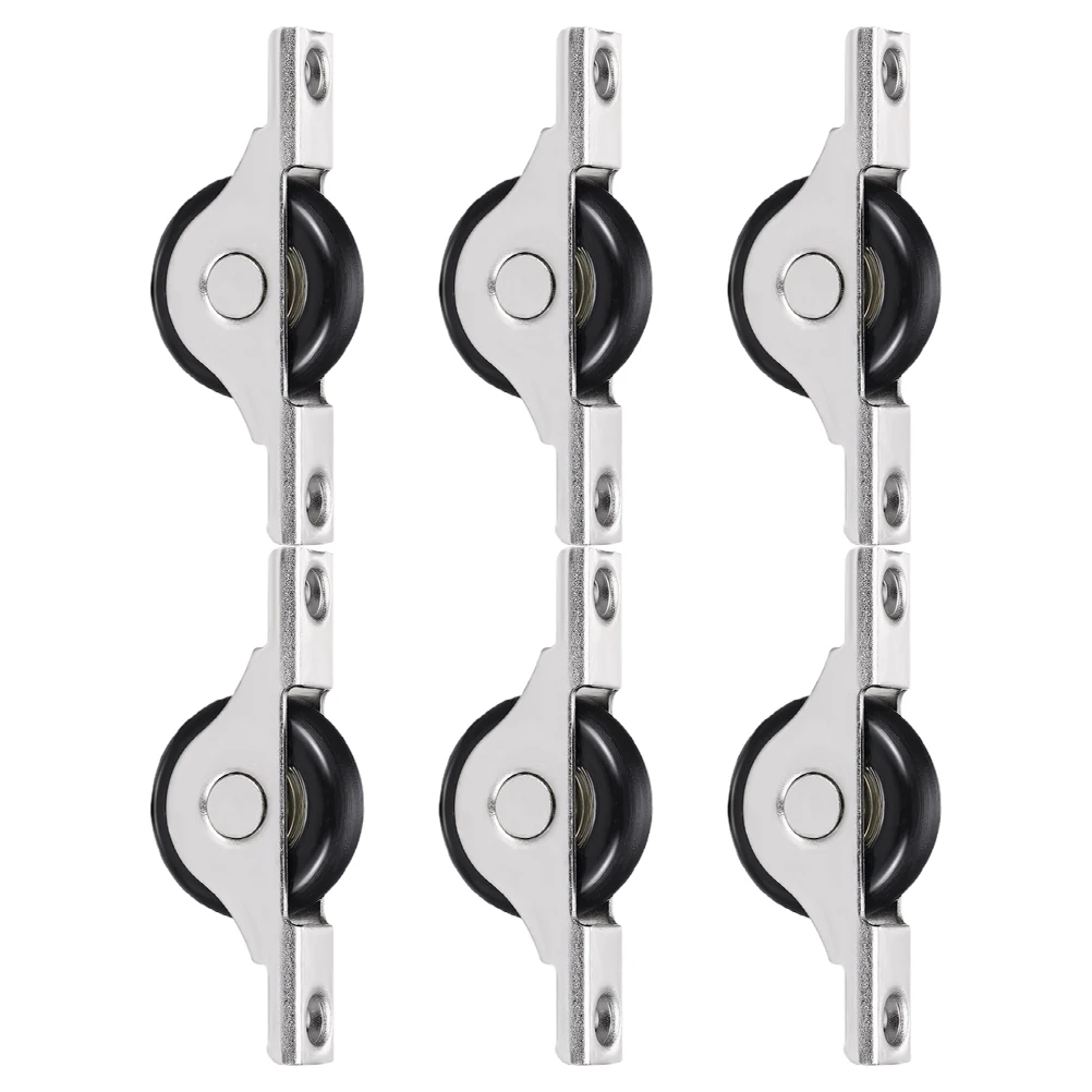 

6 Pcs Cabinet Pulley Wheel Roller Sliding Closet Nylon Rollers Furniture Hardware Wardrobe Door Wheel Silent Smooth