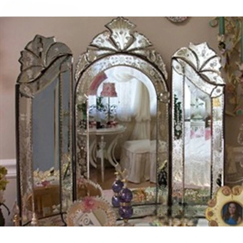 Tri-fold mirror, vanity mirror, decorative mirror, folding mirror