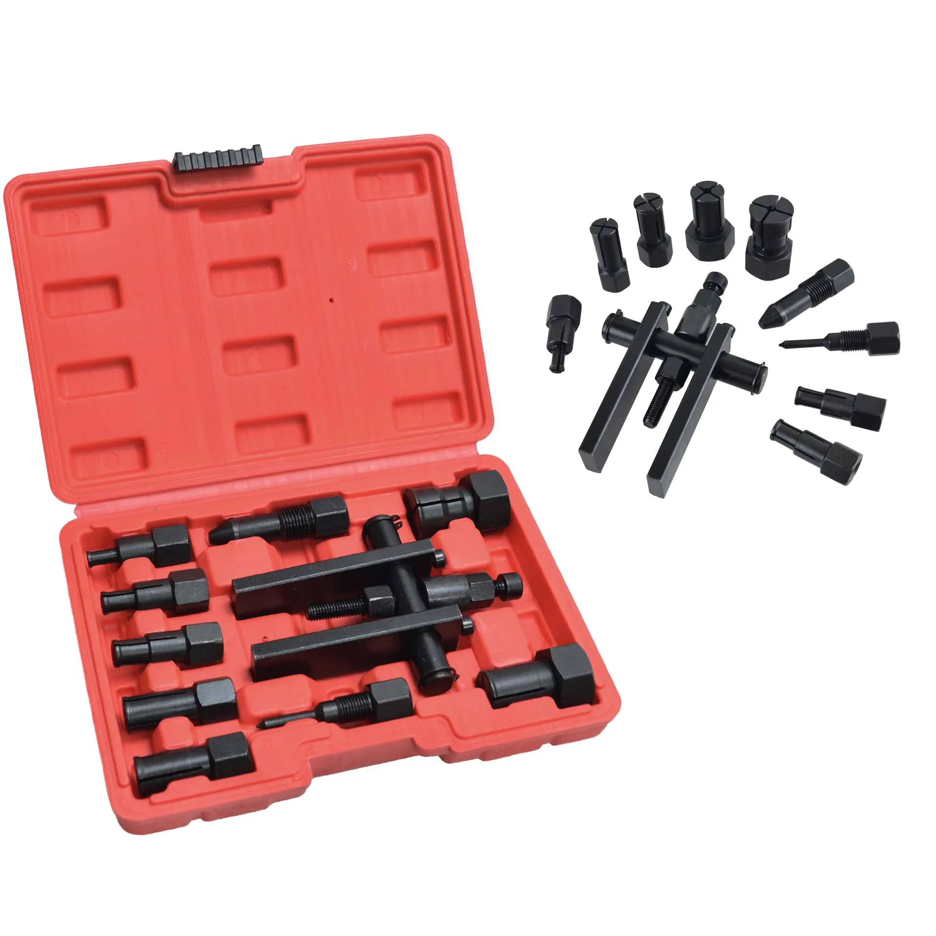 10PCS Motorcycle Inner Bearing Puller Set 8-25mm Blind Hole Extractor Red Metal Wheel Removal Tool For Bike Repair