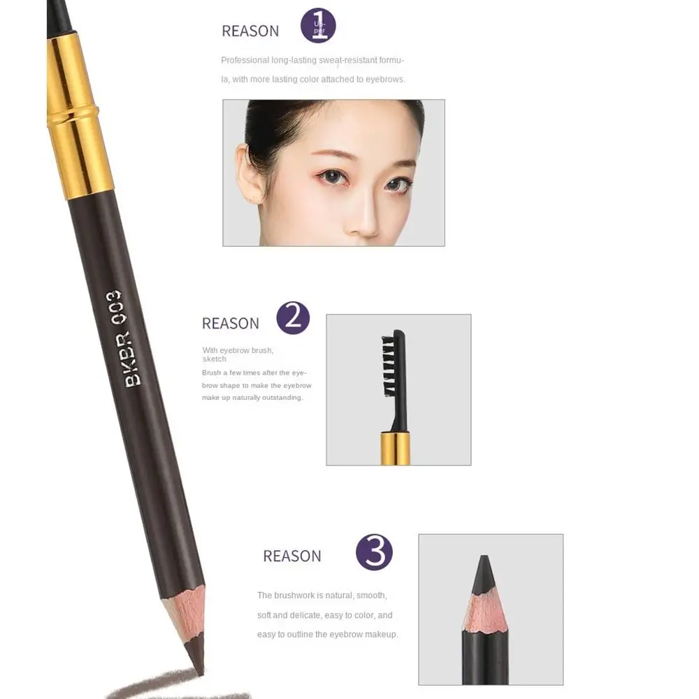 Ferramenta de maquiagem escova de sobrancelha microblading marcador caneta permanente tatuagem caneta olho sobrancelha matiz sobrancelha realçador lápis de sobrancelha com escova