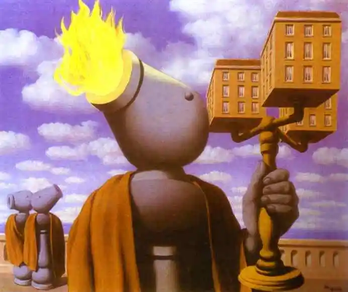 

100% Handmade Famous Oil Painting Reproduction on Linen Canvas Abstract Landscape Wall Art,Cicero By Rene Magritte High quality