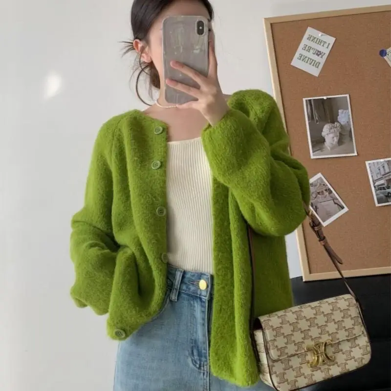 

Горячая осень и зима Kawaii модный свитер с героями мультфильмов для отдыха женская одежда топы студенческий трикотаж кардиган с длинными рукавами пальто