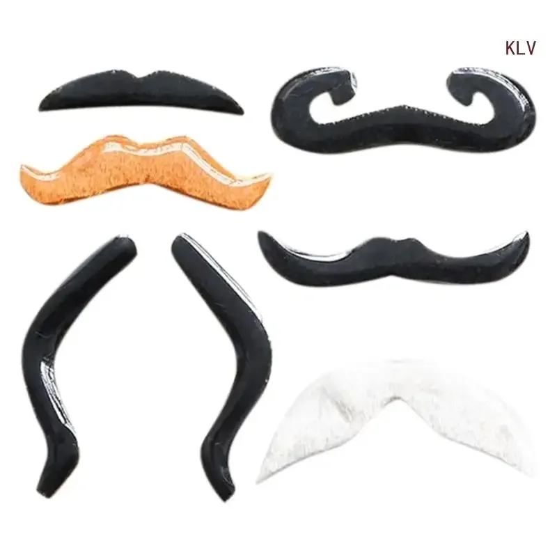fausses moustaches barbes auto-adhésives, accessoires Costume Cosplay d'halloween pour femmes hommes, 1