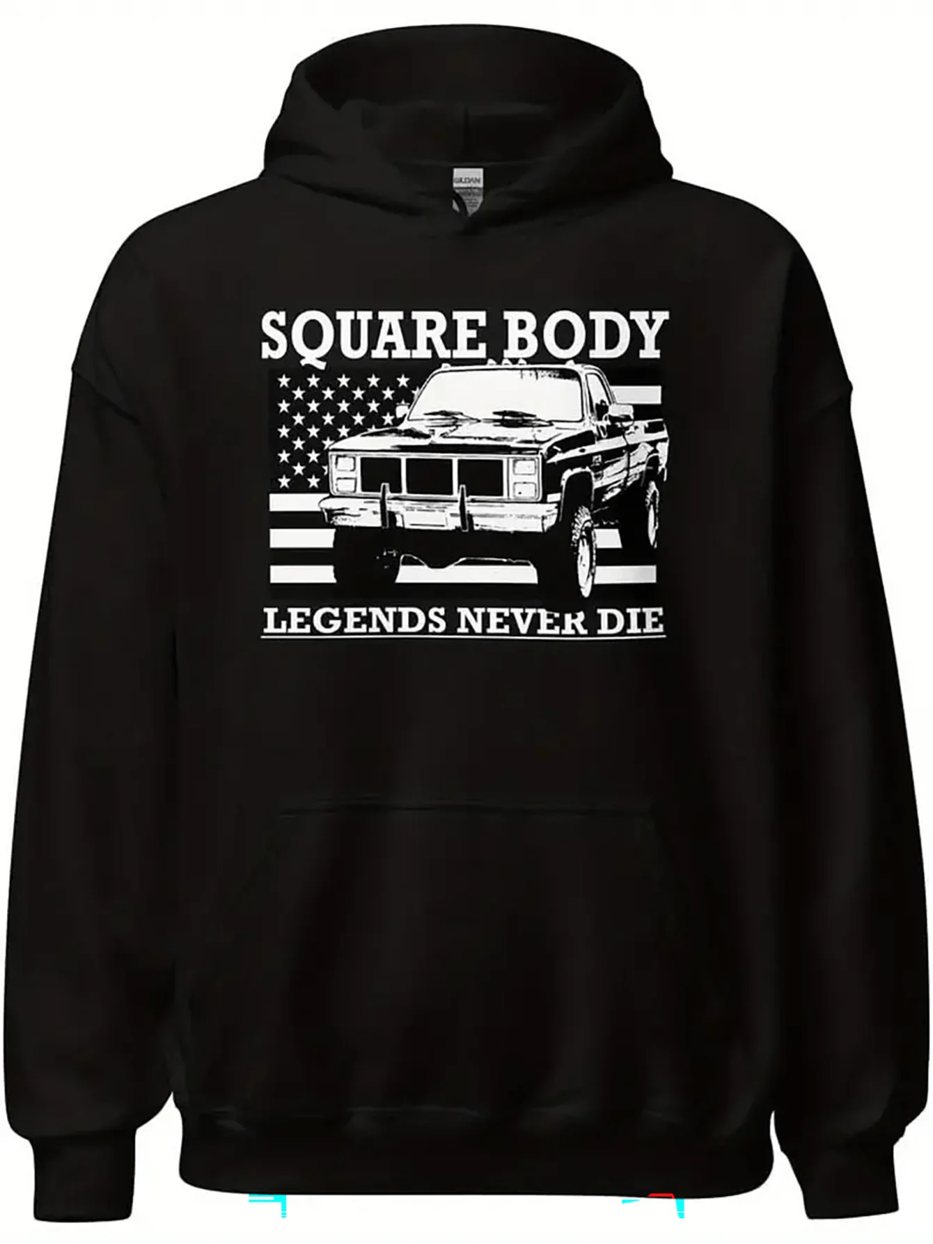 

Мужская толстовка с капюшоном «Legend Never Dies», повседневный и удобный пуловер с длинными рукавами и карманами-кенгуру, смесь из искусственного шелка.