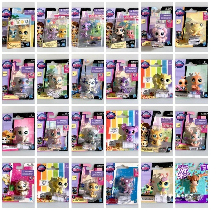 

Hasbro Littlest Pet Shop Q Version экшн-фигурки, Мультяшные большие модели милых животных, игрушки, детские игрушки для игрового домика, подарки