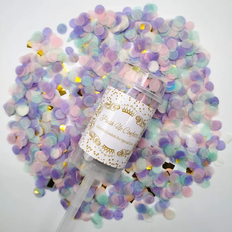 Rich colors Push Pop Confetti Poppers Cannons for Baby Shower Event Party Supplies Wedding Birthday Party Decoration