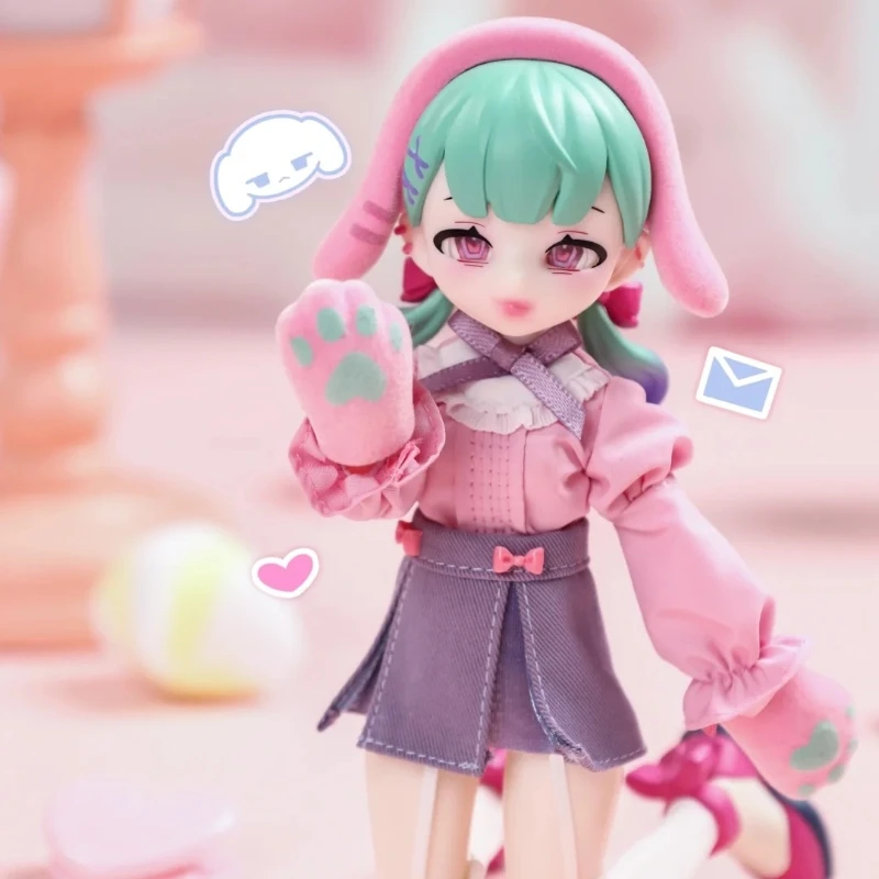In Stock Genuine 18cm 1/6 Bjd Eve Lynna Fluffy Rabbit Anime Figure Articular Mobility Ornament Friends Birthday Decoration Gift