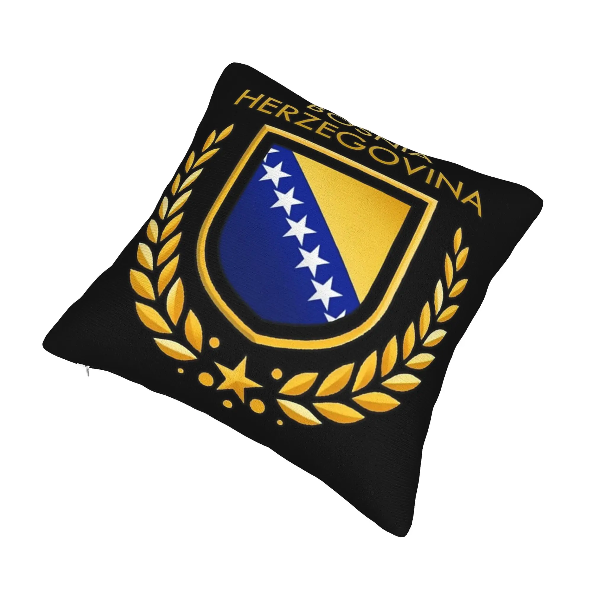 Decorative Pillow Cover Bosnia and Herzegovina Flag Stuff Bedroom  Pillow Case Cover Square Style Multi Size