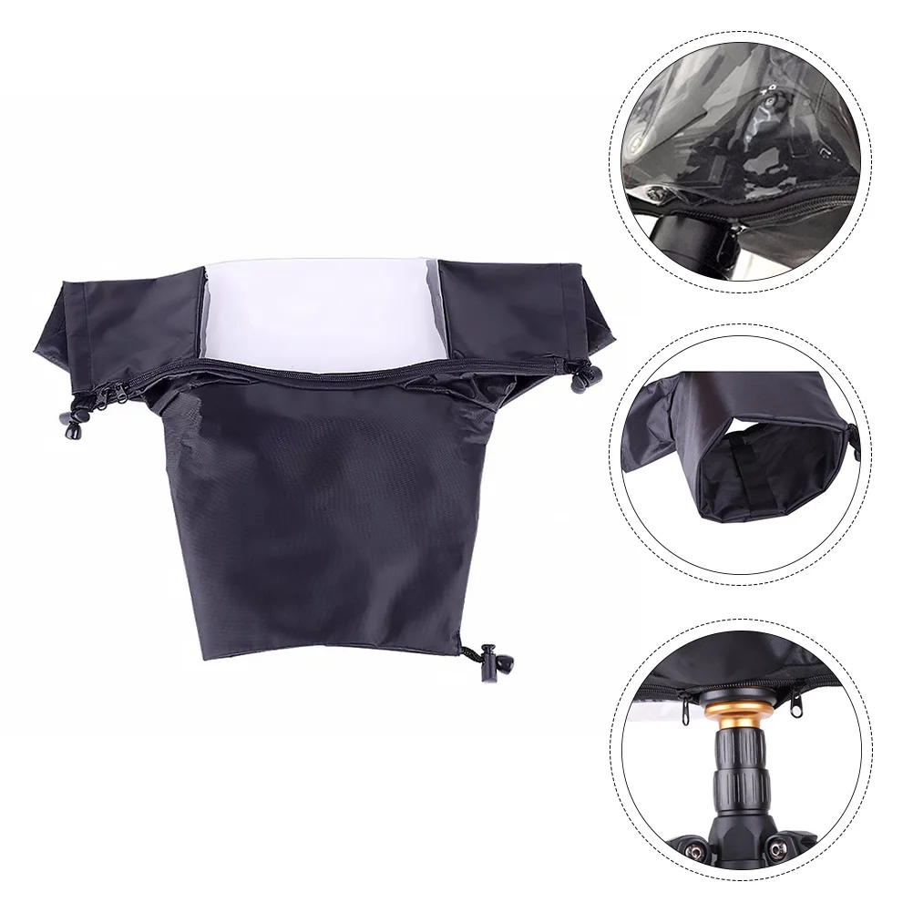 

1pc Waterproof Raincoat Outdoor Camera Digital Cover Universal Protective Accessory Transparent Window Zipper Tripod Connection
