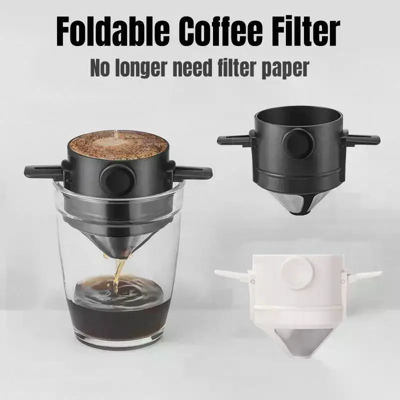 Business Travel Coffee Dripper Foldable Hanging Ear Filter Reusable Washable For Home Office Outdoor Picnic Use