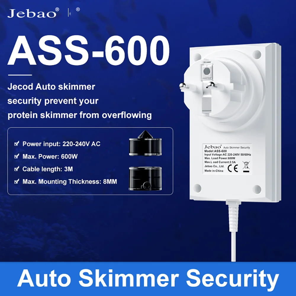 Jebao ASS-600 220V Explosion Proof Smart Aquarium Internal Protein Auto Skimmer Security for Fish Tank Automatic Anti-overflow