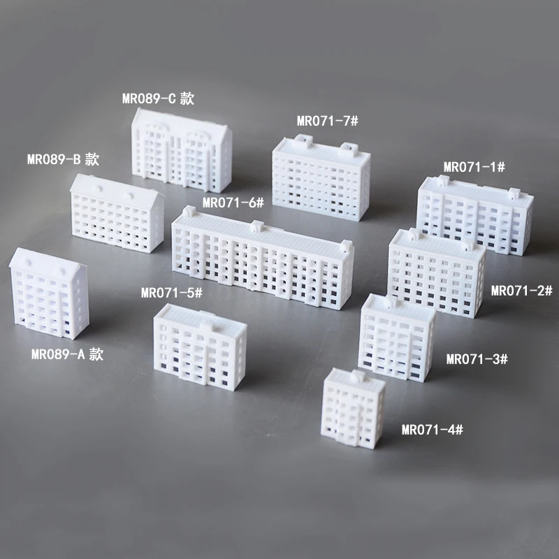 도시 모래 테이블 장면 재료 레이아웃 디오라마 키트에 대한 3Pcs 시뮬레이션 미니어처 빌딩 모델 ABS 플라스틱 아키텍처
