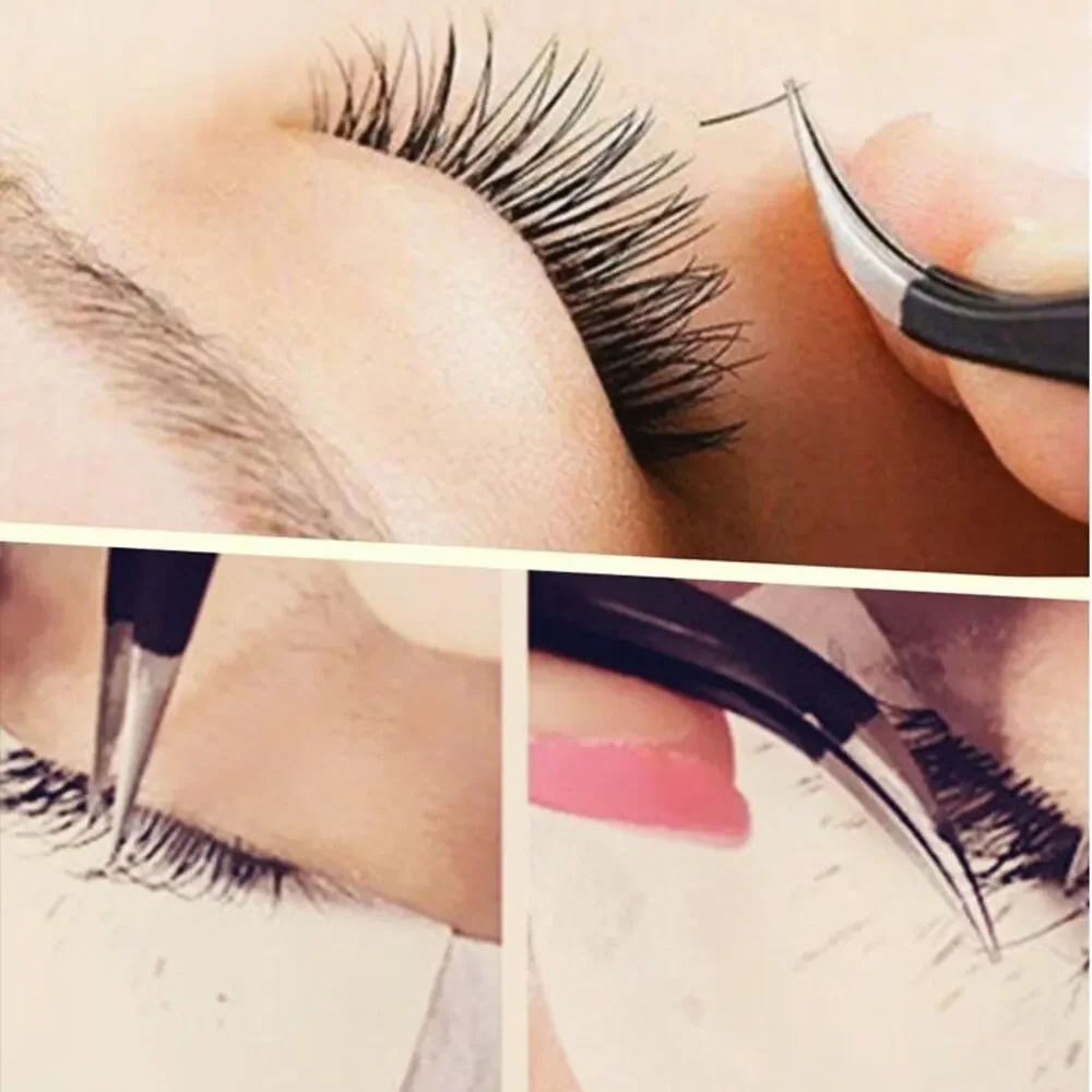 6Pcs Antistatic Stainless Steel Tweezers Precision Maintenance Industrial Repair Curved Tool Home Work Model Making Hand Tools