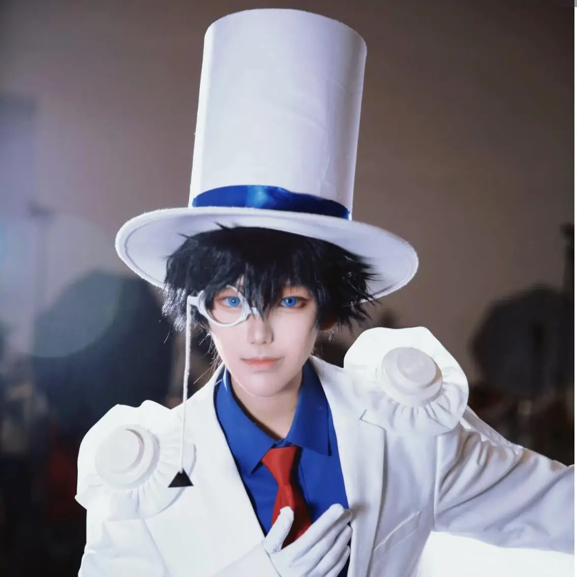 New Practical Conan Detective Hat Anime Surroundings Single Side White Glasses Cosplay Accessory for Comic Conventions