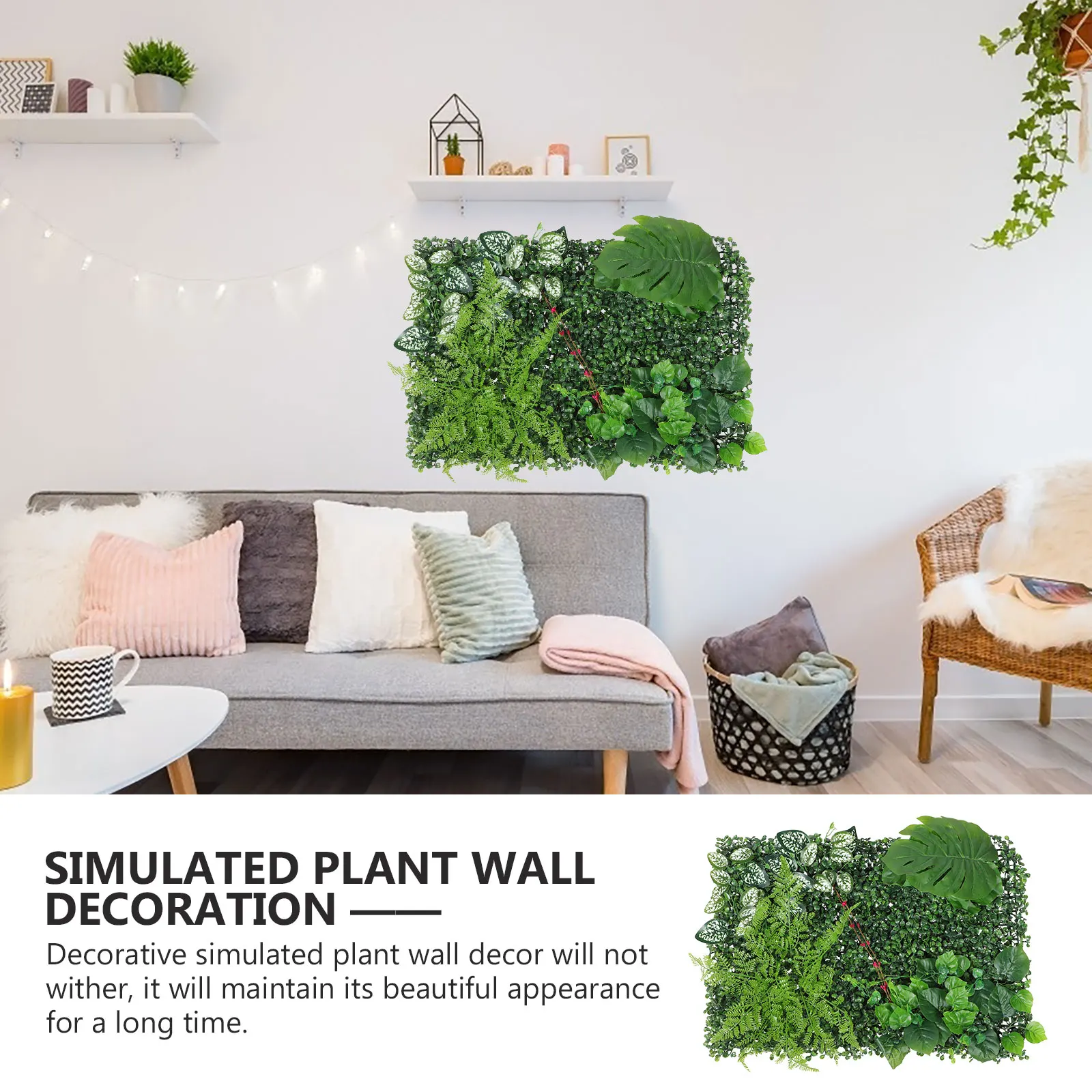 

Green Grass Backdrop Wall Decor Faux Plant Walls Artificial Grass Panels for Decoration Easy Install